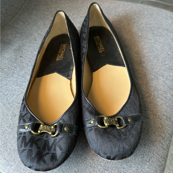 MICHAEL MICHAEL KORS Women's Black Leather Loafers Flats Size 6 M EUC - Picture 1 of 14